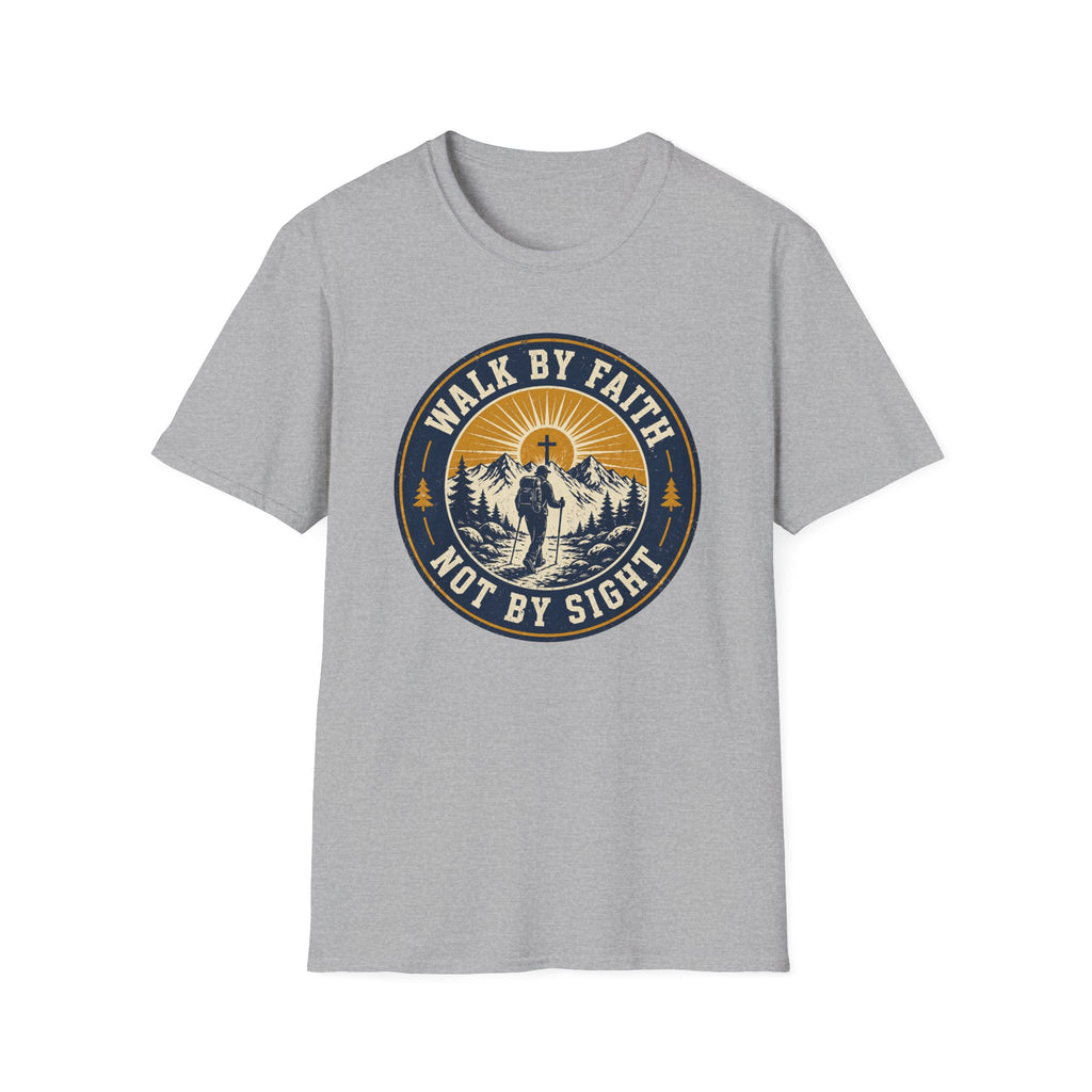 Walk By Faith Not By Sight Round Badge T-Shirt