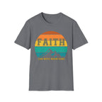 Faith Can Move Mountains Retro Sunset T-Shirt