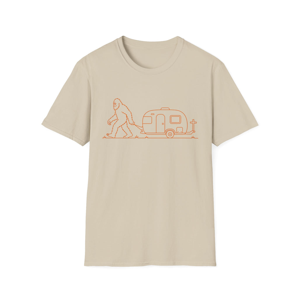 Bigfoot Pulling Camper T-Shirt