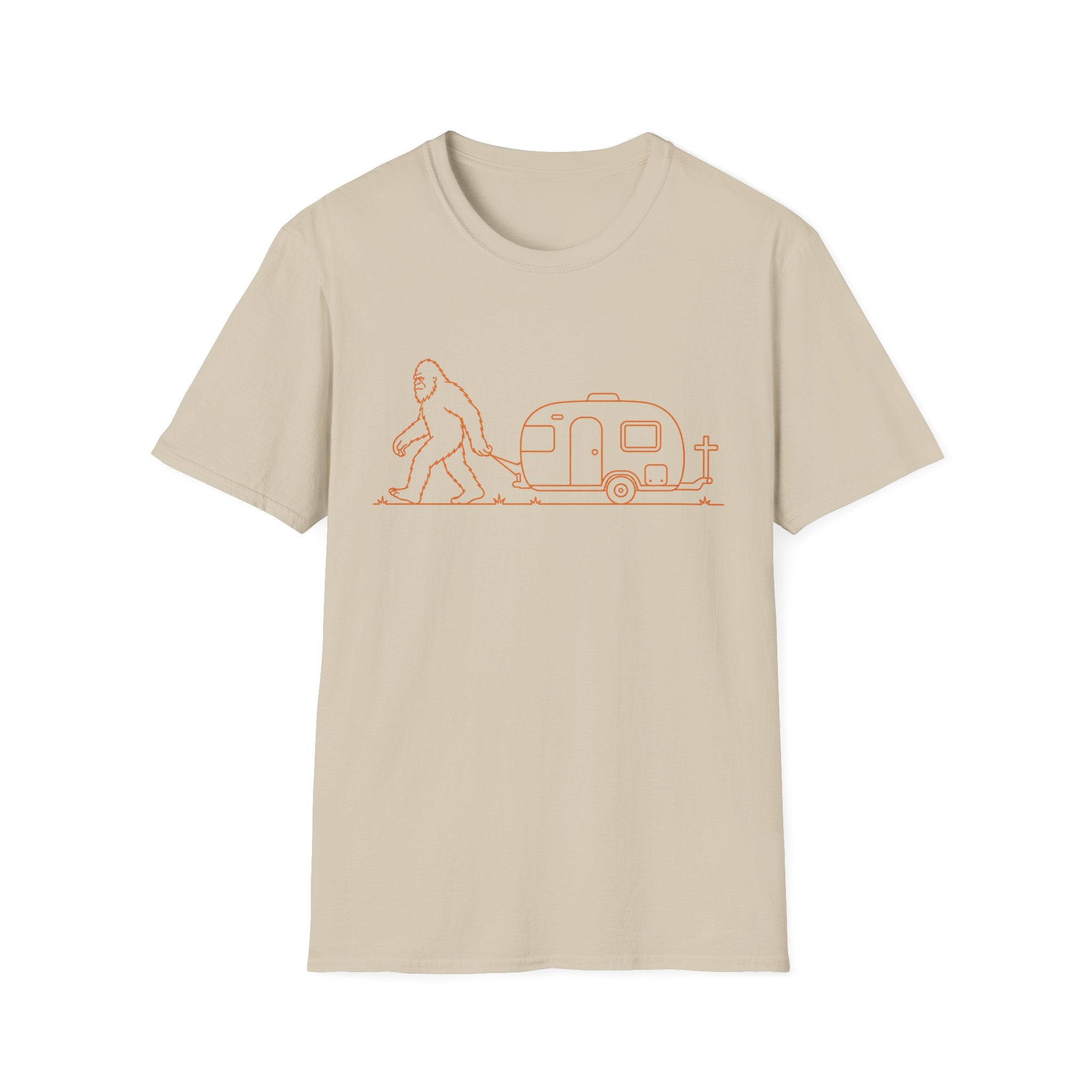 Bigfoot Pulling Camper T-Shirt