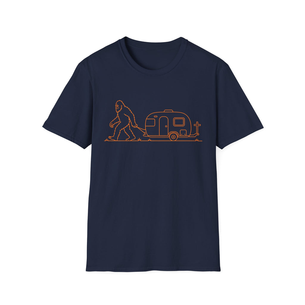 Bigfoot Pulling Camper T-Shirt