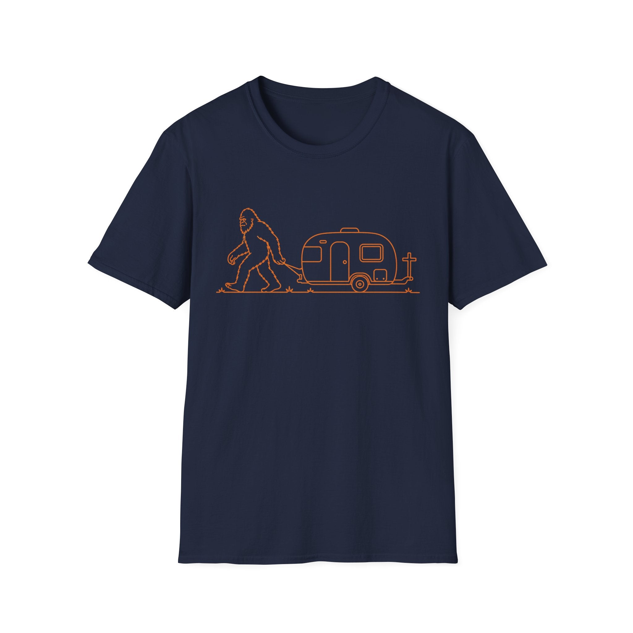 Bigfoot Pulling Camper T-Shirt
