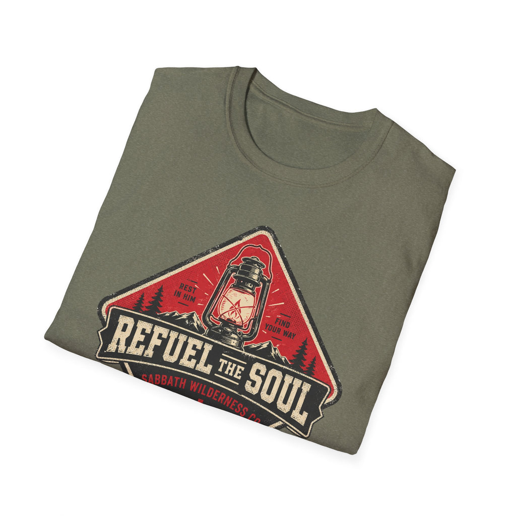 Refuel The Soul Red Background T-Shirt