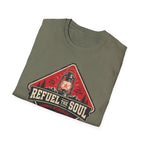 Refuel The Soul Red Background T-Shirt