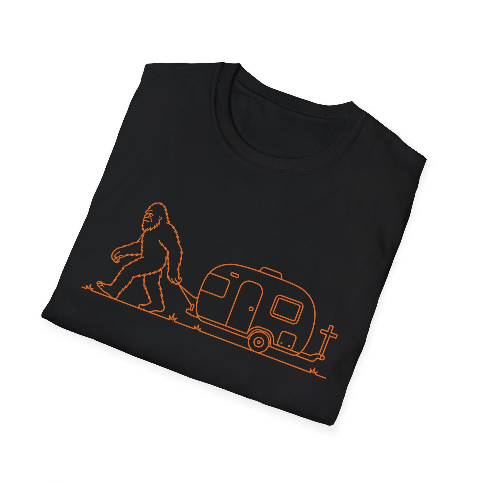 Bigfoot Pulling Camper T-Shirt