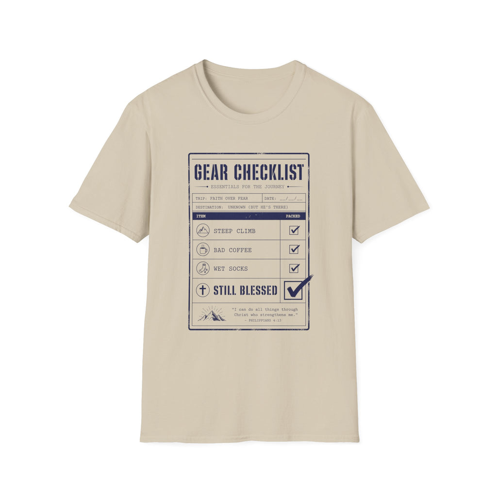 Gear Checklist Still Blessed T-Shirt