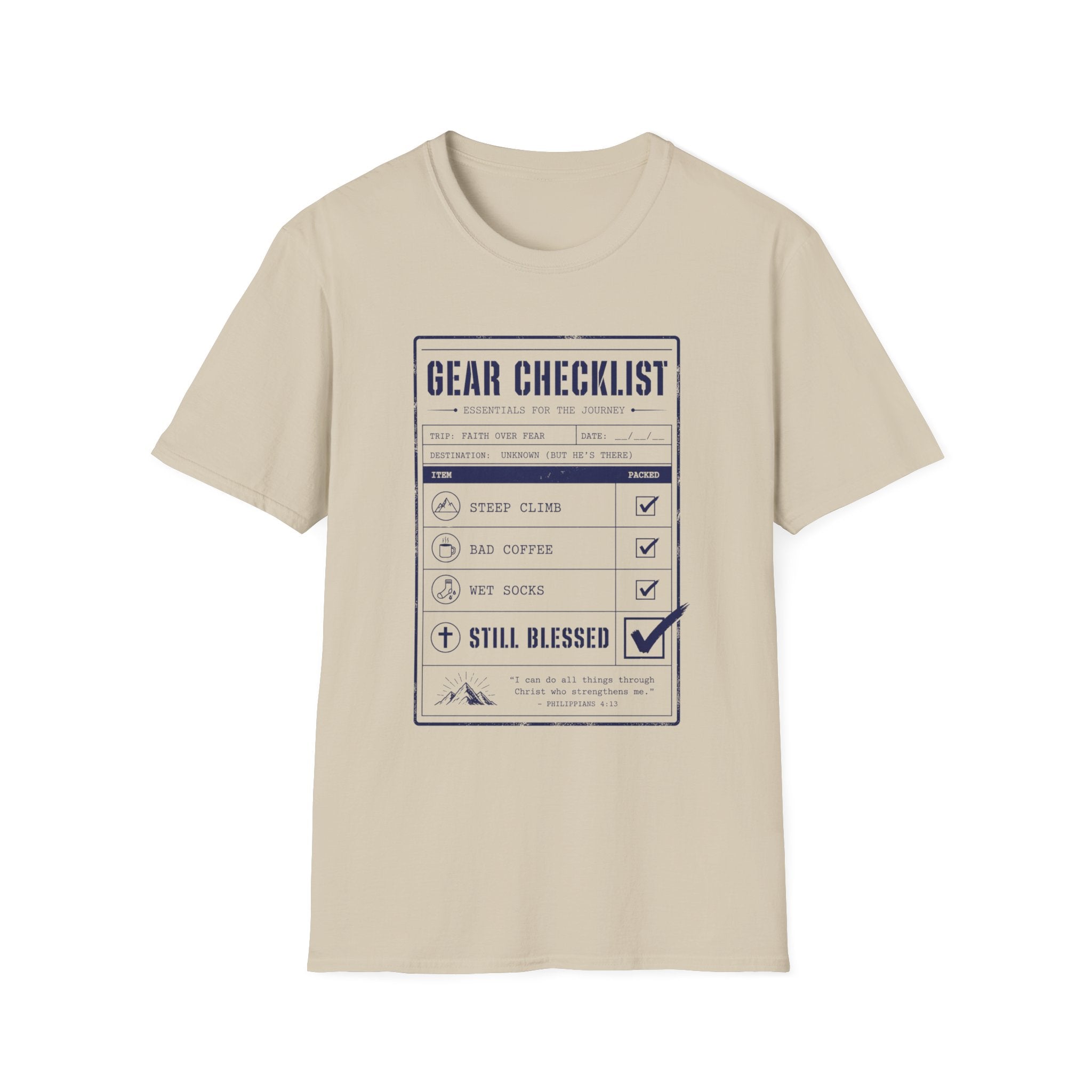 Gear Checklist Still Blessed T-Shirt