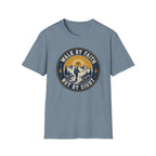 Walk By Faith Not By Sight Round Badge T-Shirt