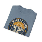 Walk By Faith Not By Sight Round Badge T-Shirt