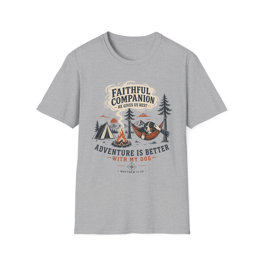Faithful Companion Dog in Hammock T-Shirt