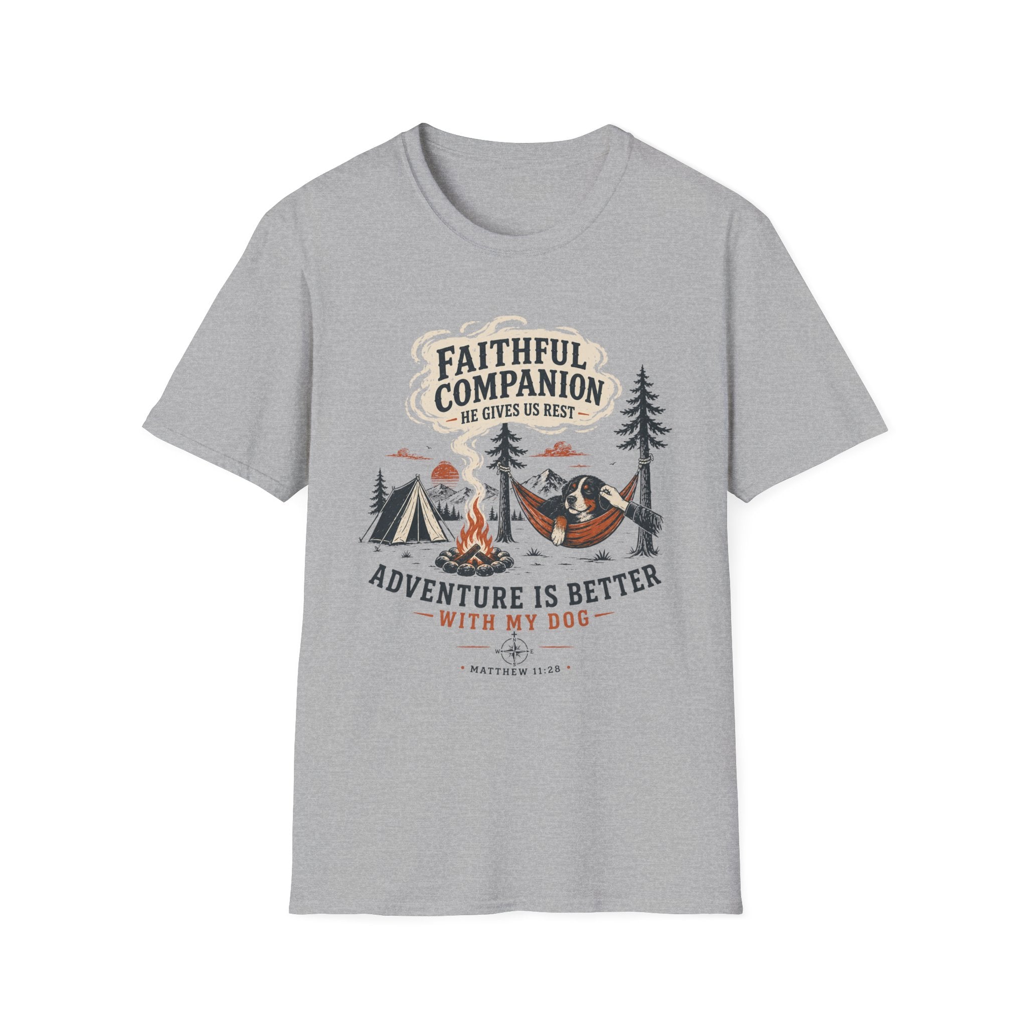 Faithful Companion Dog in Hammock T-Shirt