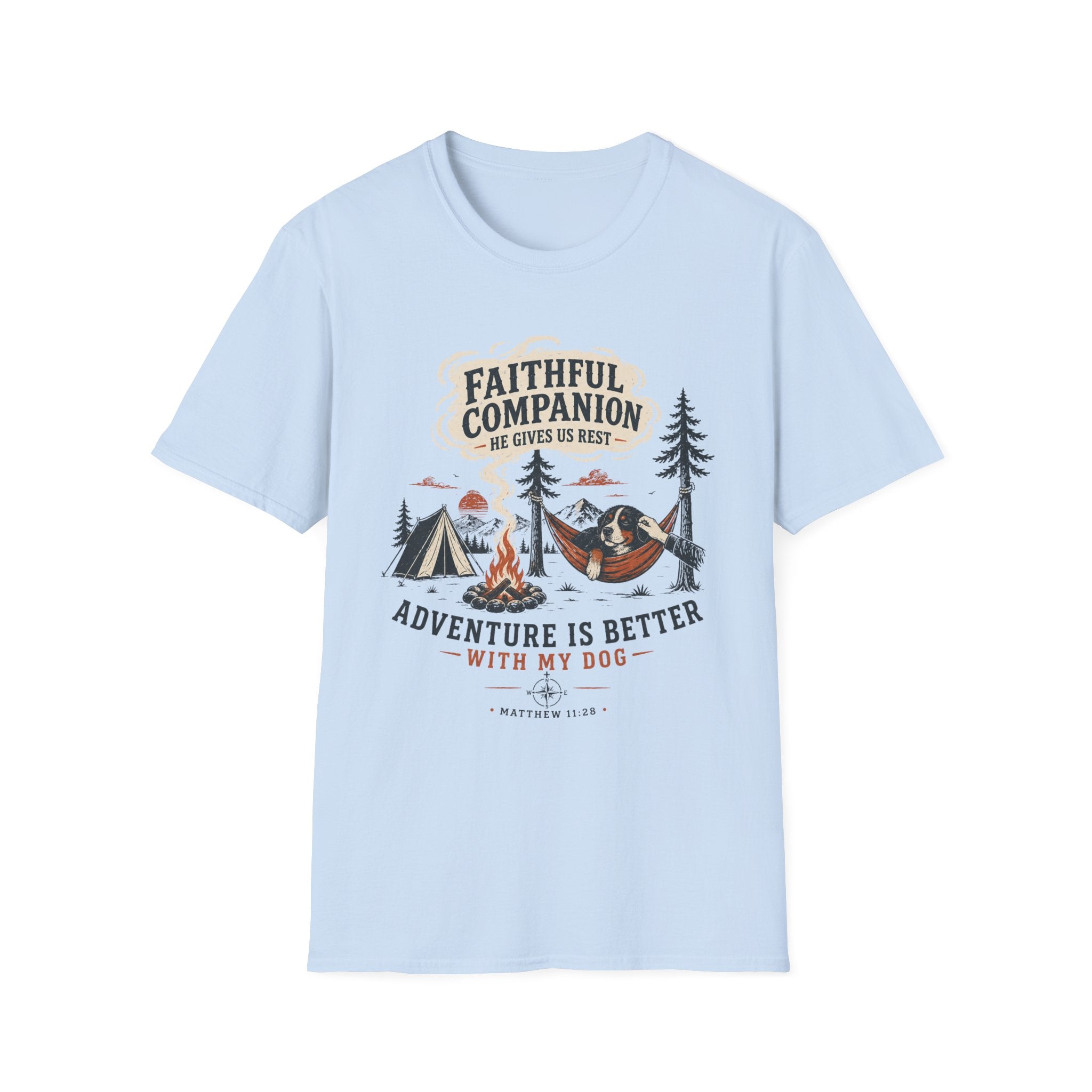 Faithful Companion Dog in Hammock T-Shirt