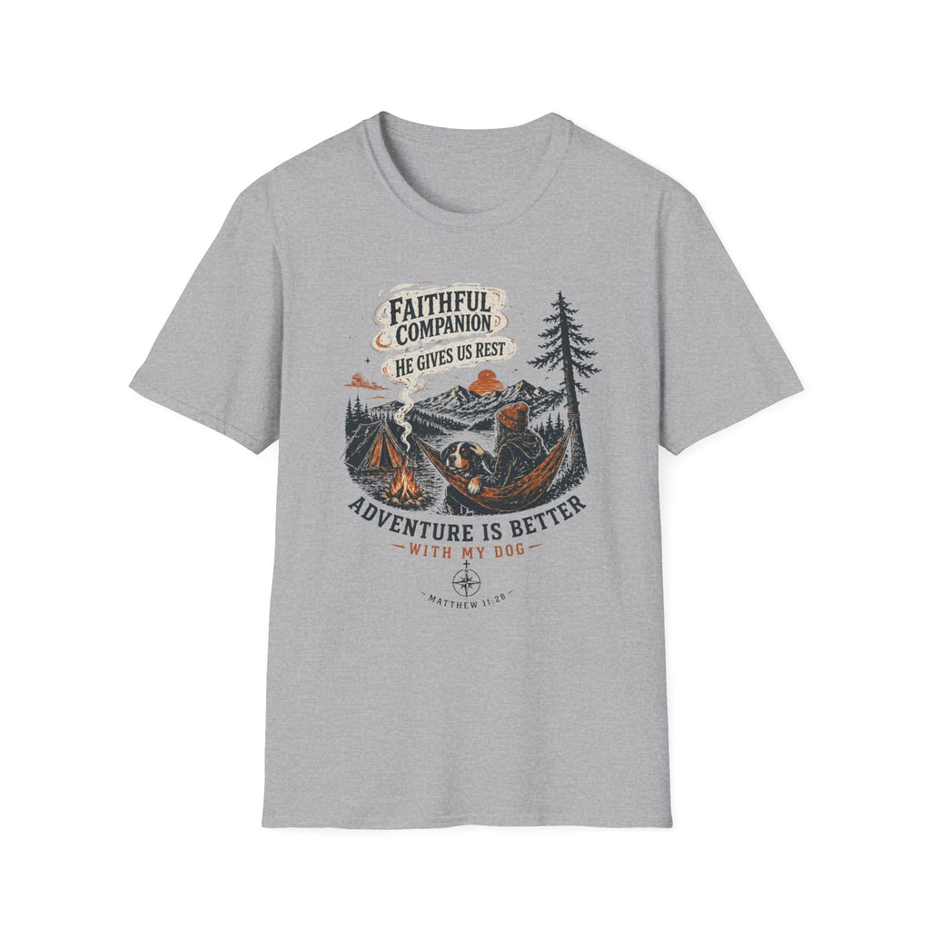 Faithful Companion Dog With Female T-Shirt