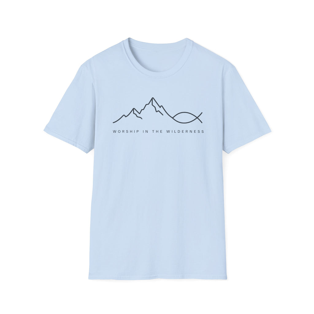 Worship in The Wilderness Line Art T-Shirt