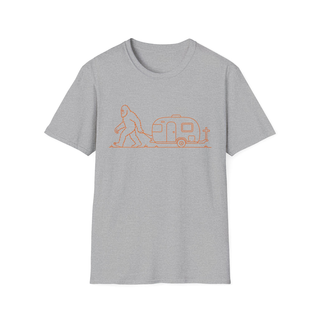 Bigfoot Pulling Camper T-Shirt
