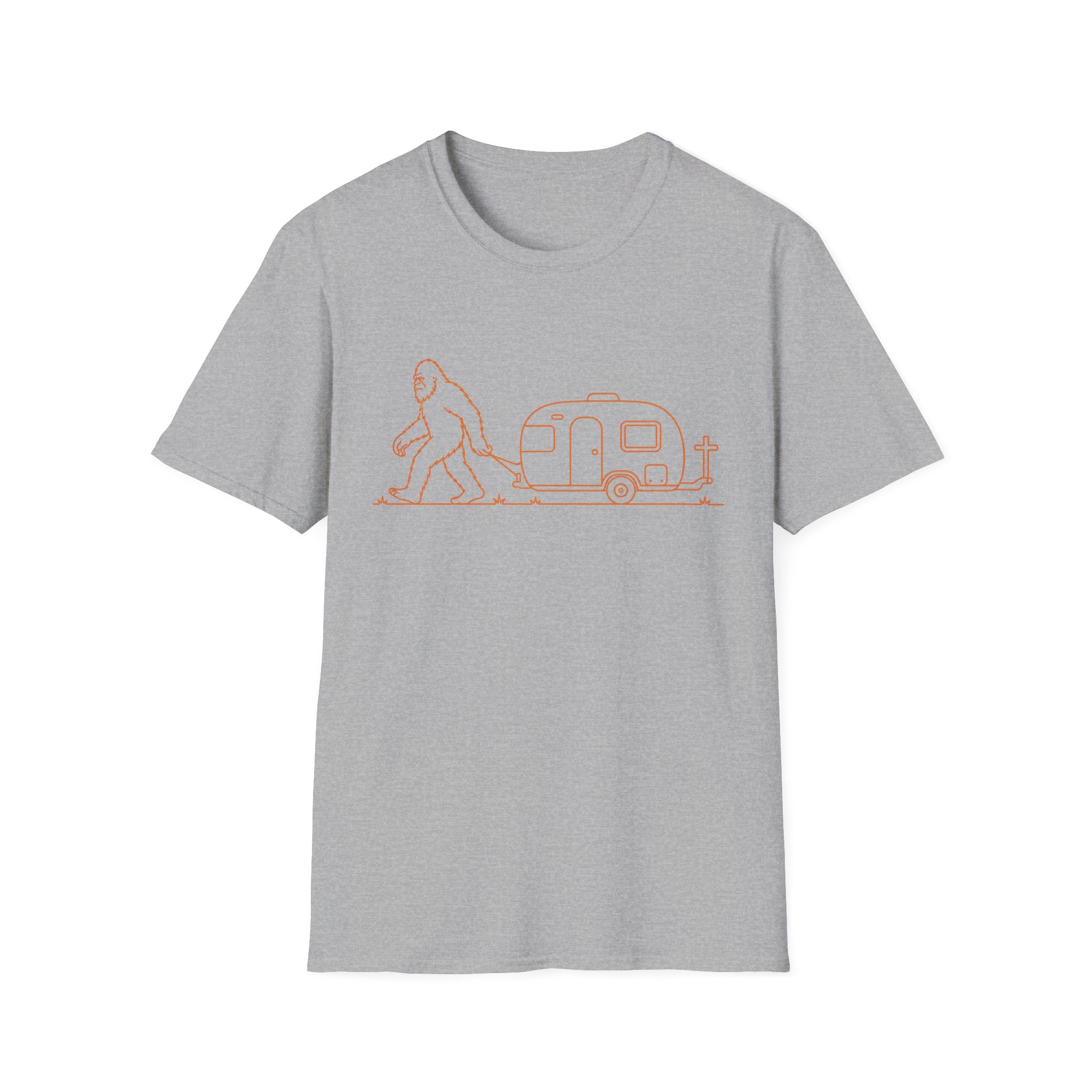 Bigfoot Pulling Camper T-Shirt