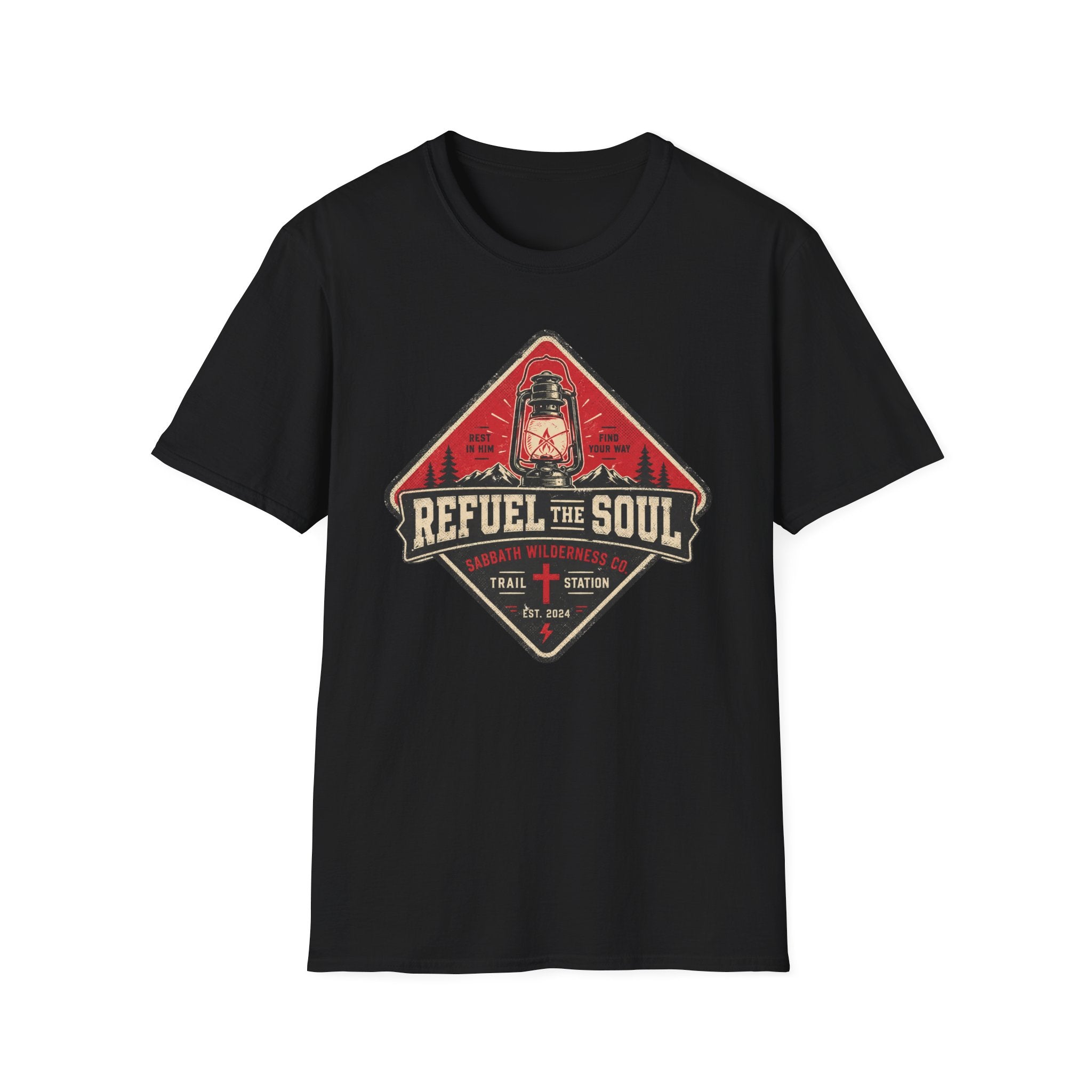 Refuel The Soul Red Background T-Shirt