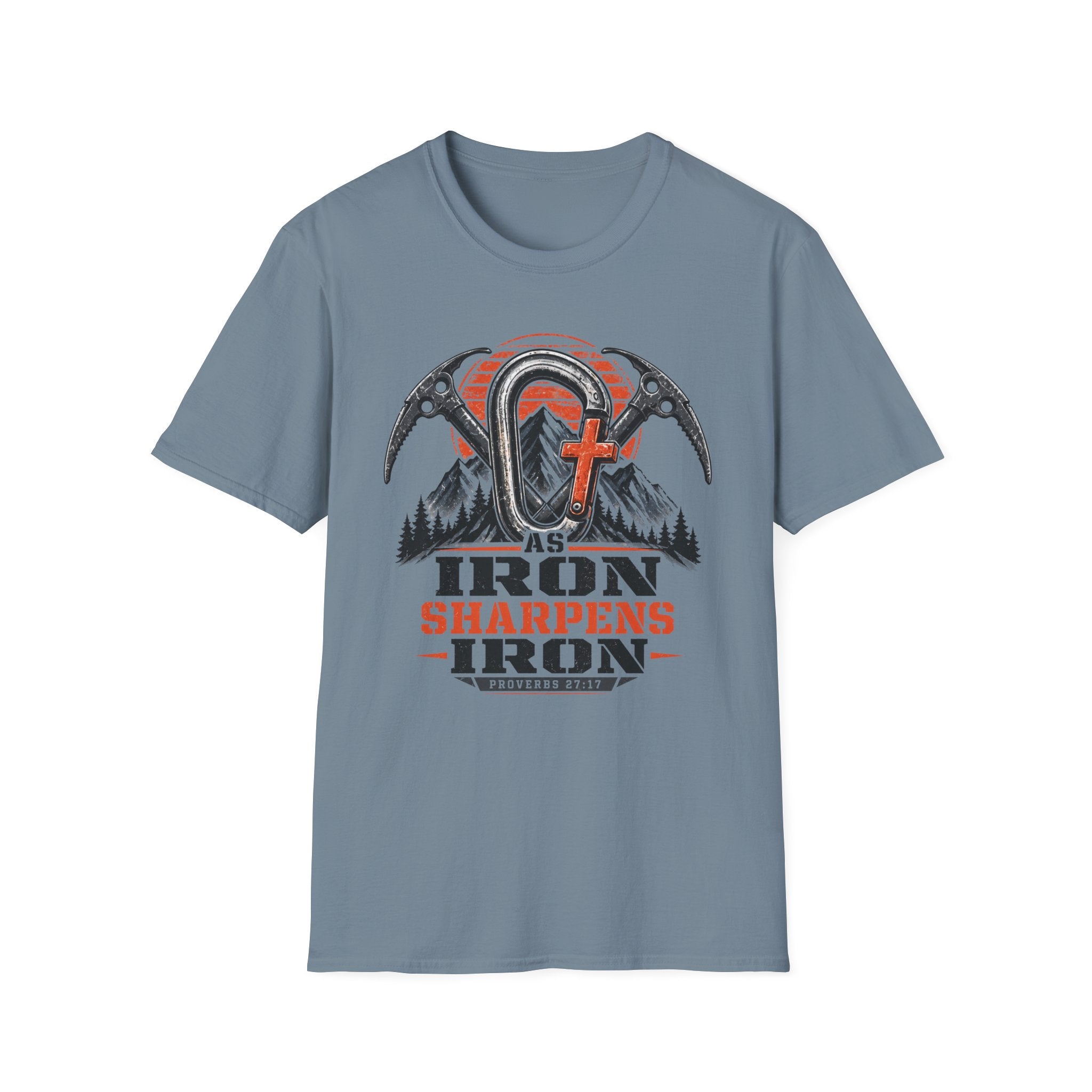 Iron Sharpens Iron Mountain Carabiner T-Shirt