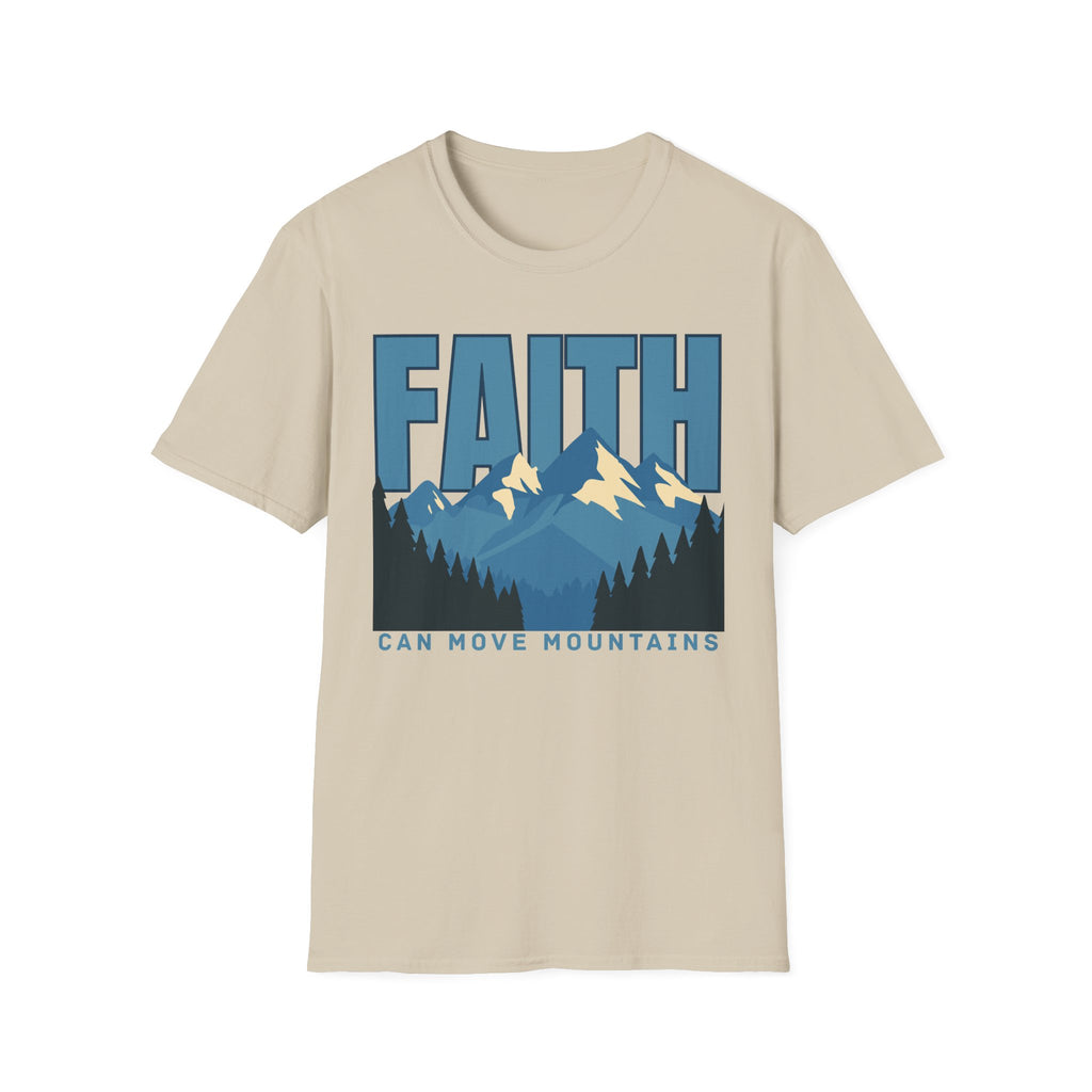 Faith Can Move Mountains Block T-Shirt