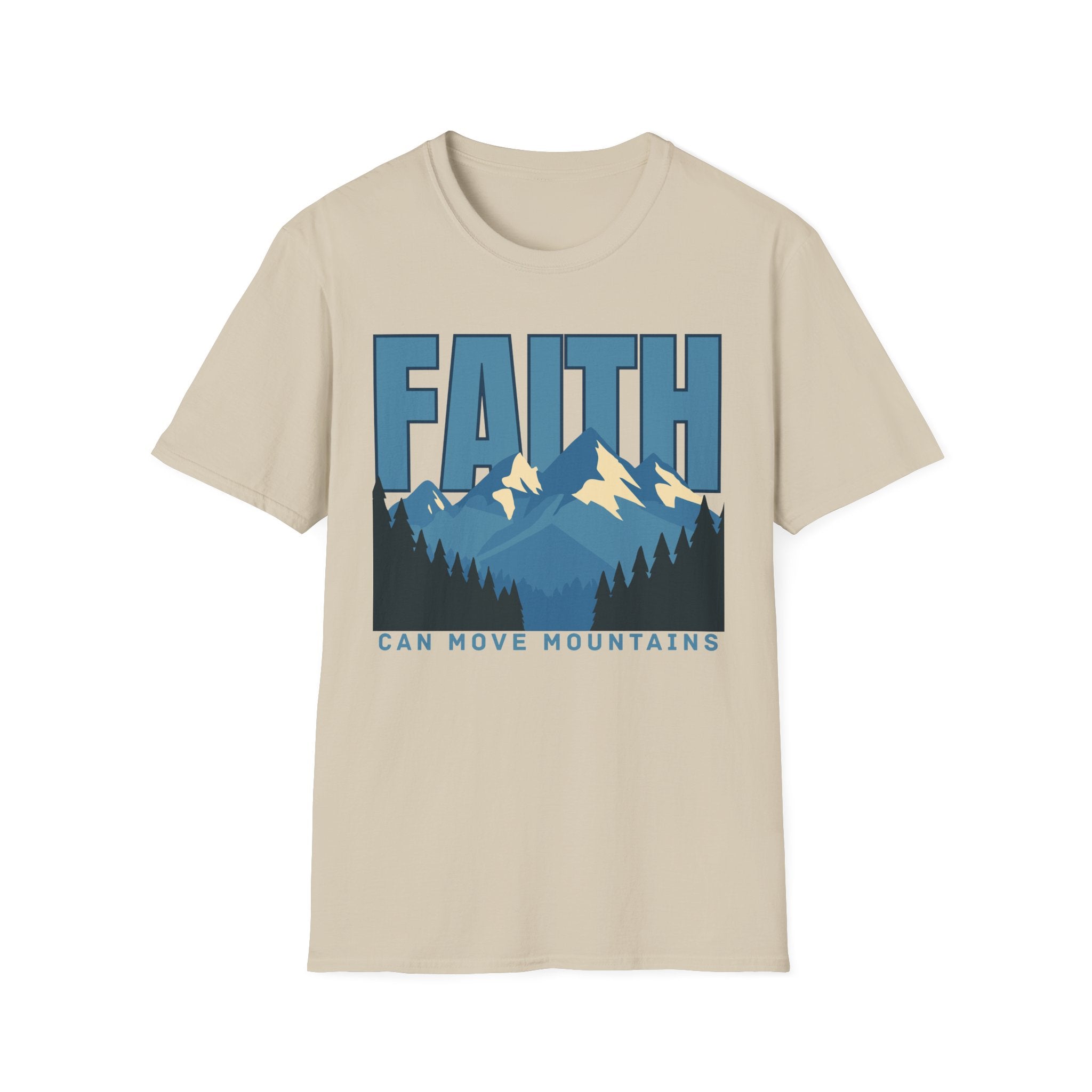 Faith Can Move Mountains Block T-Shirt
