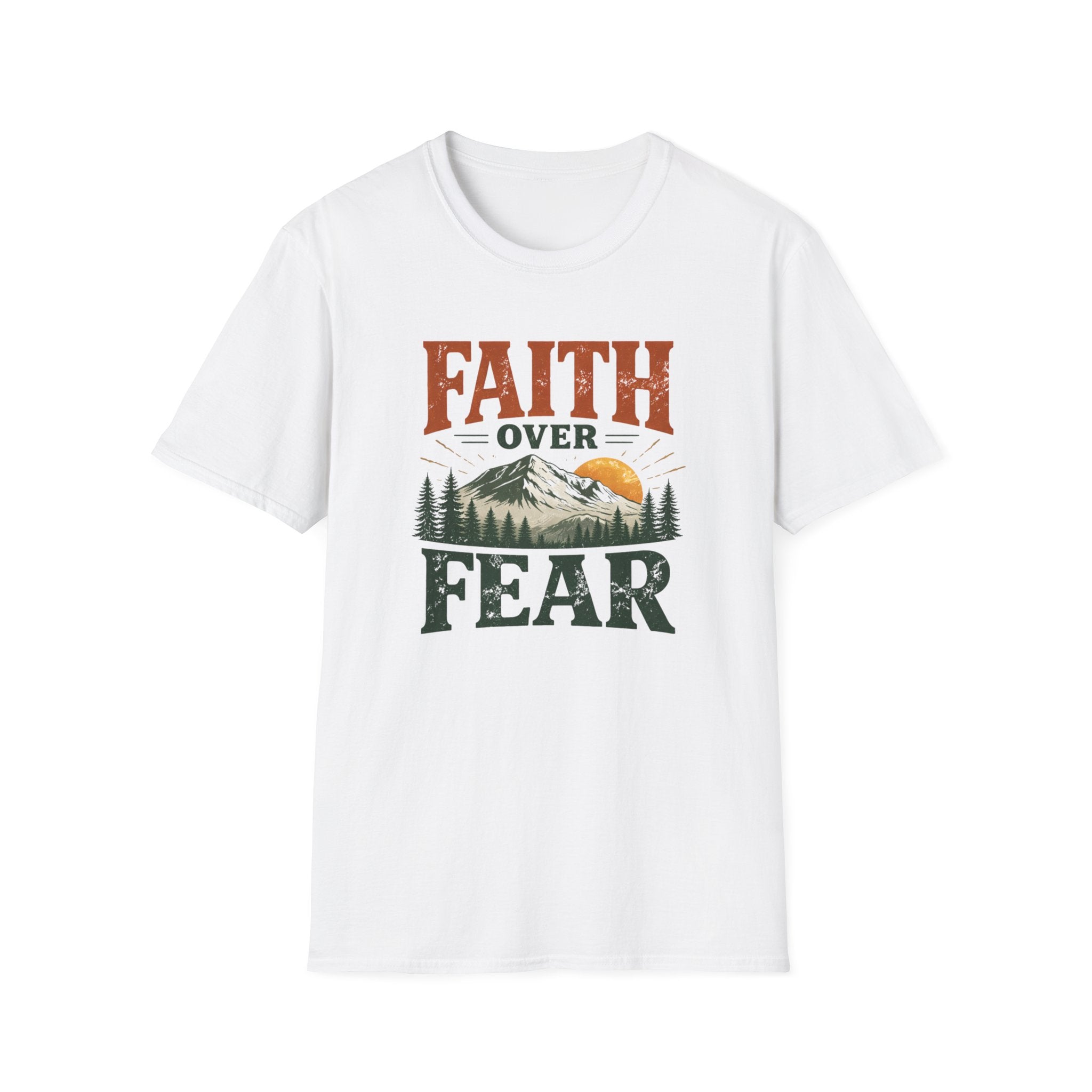 Faith Over Fear Rugged Mountain T-Shirt