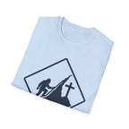 Bigfoot on Mountain Cross T-Shirt