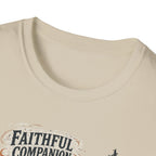 Faithful Companion Dog With Female T-Shirt