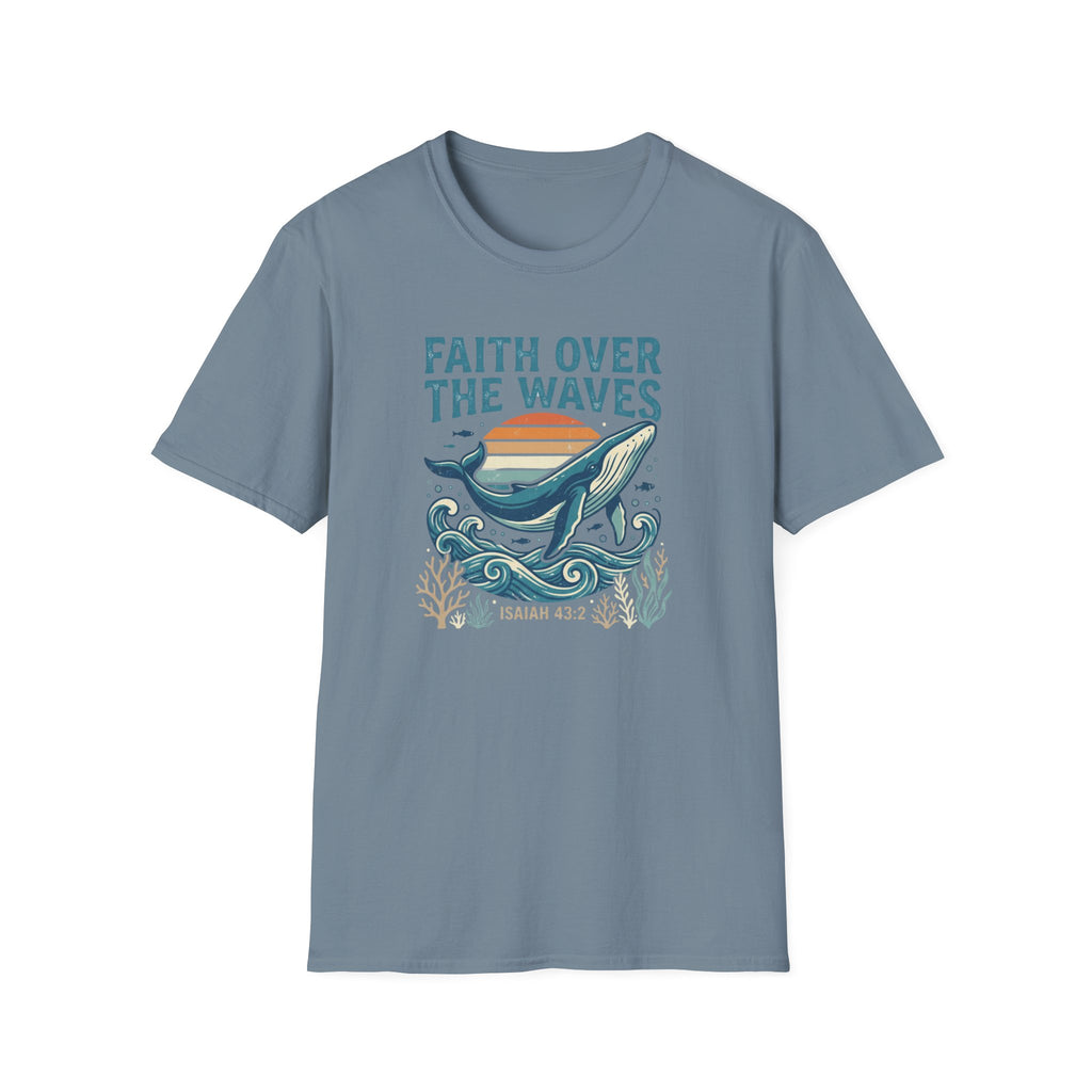 Whale Faith Over The Waves T-Shirt
