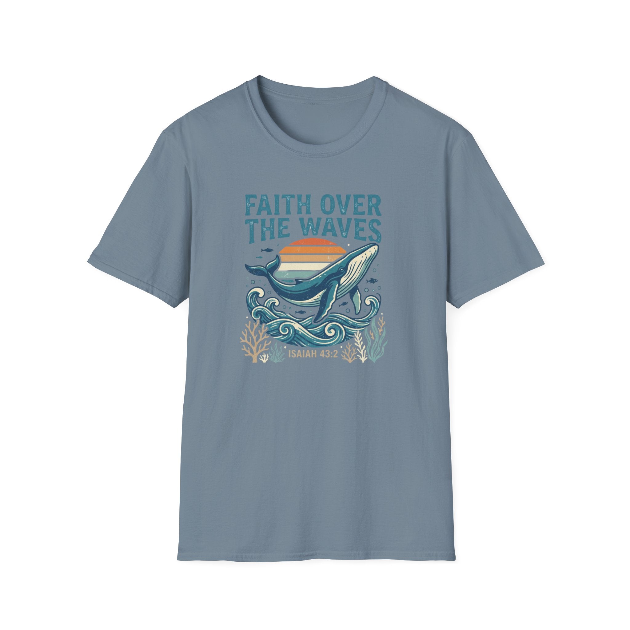 Whale Faith Over The Waves T-Shirt