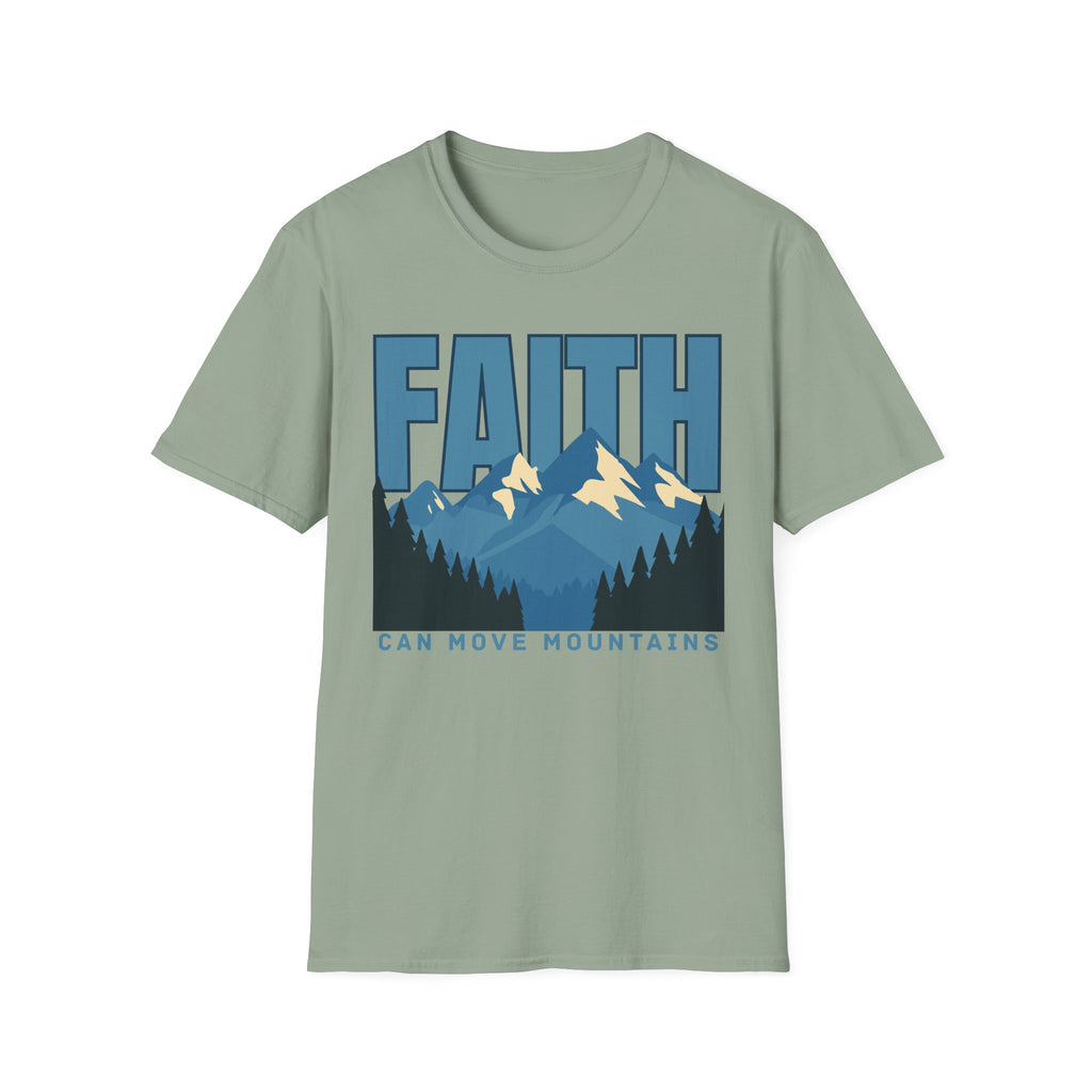 Faith Can Move Mountains Block T-Shirt
