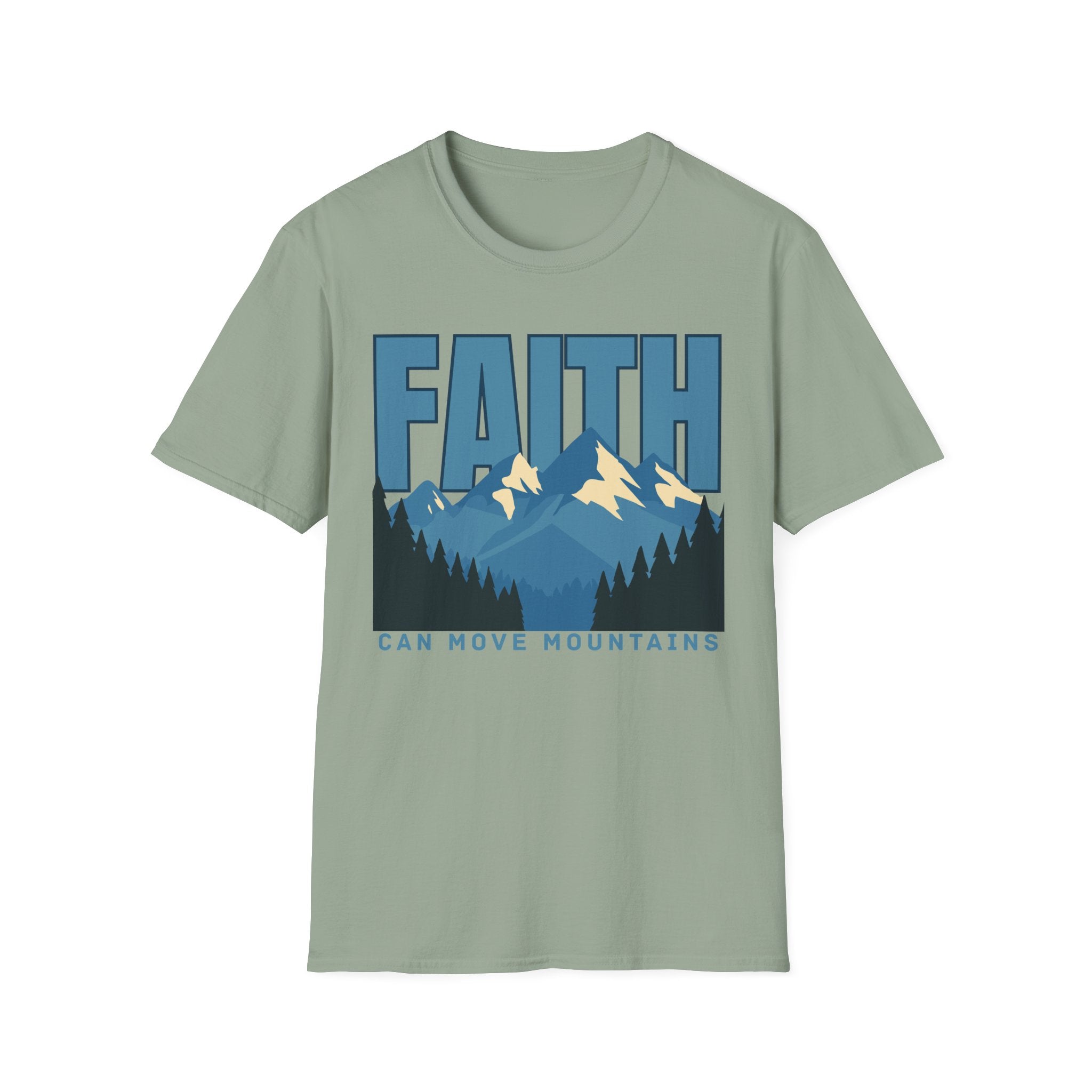 Faith Can Move Mountains Block T-Shirt