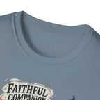 Faithful Companion Dog With Female T-Shirt