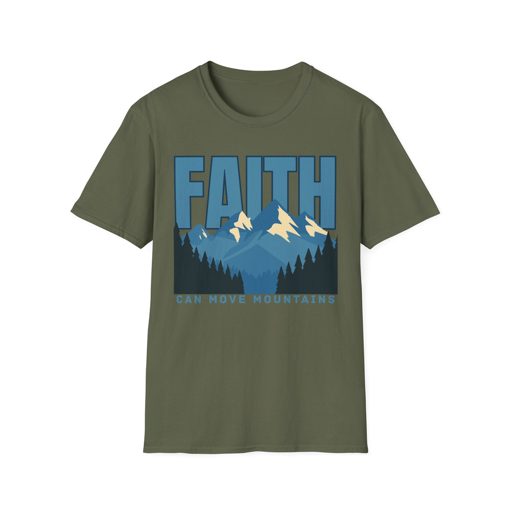 Faith Can Move Mountains Block T-Shirt