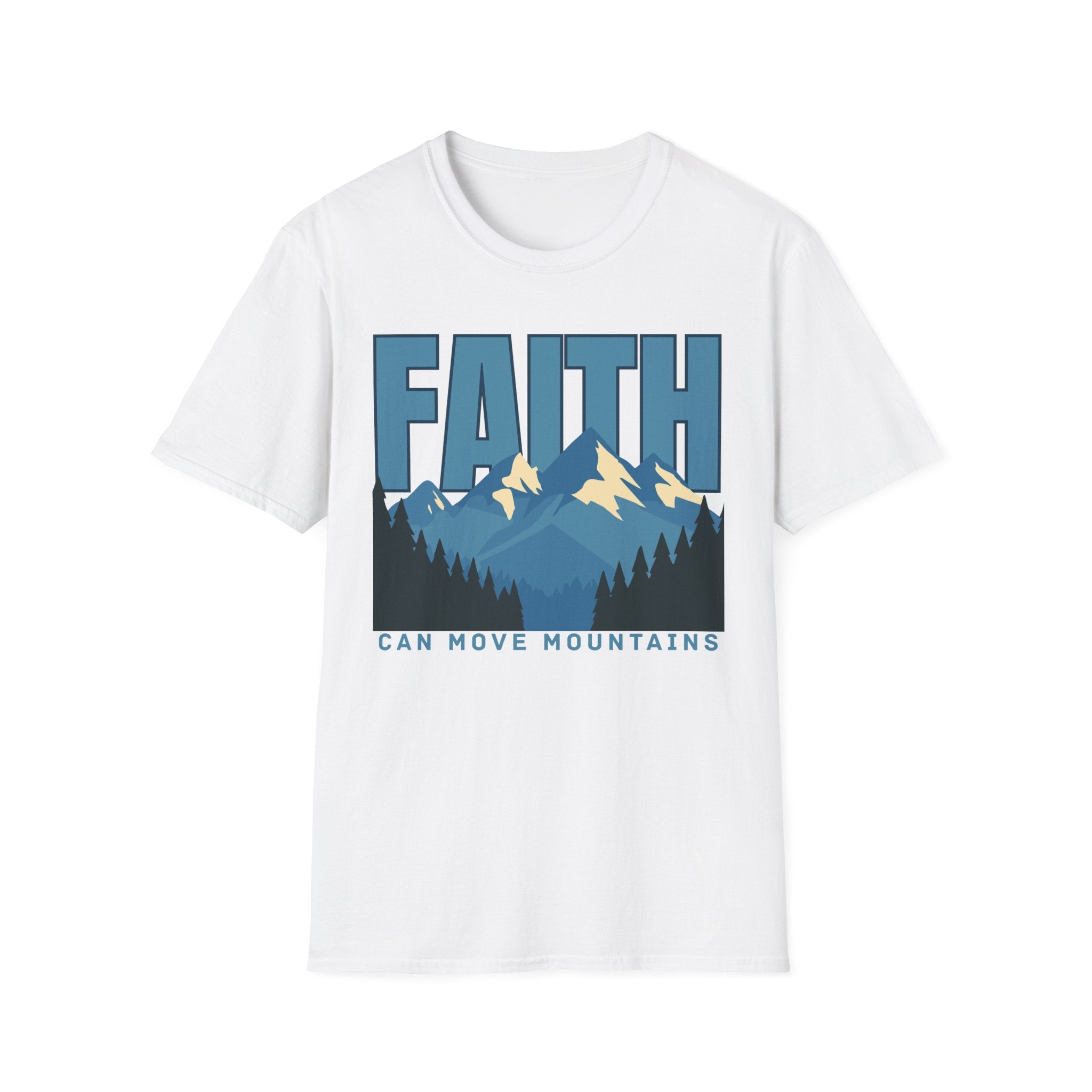 Faith Can Move Mountains Block T-Shirt