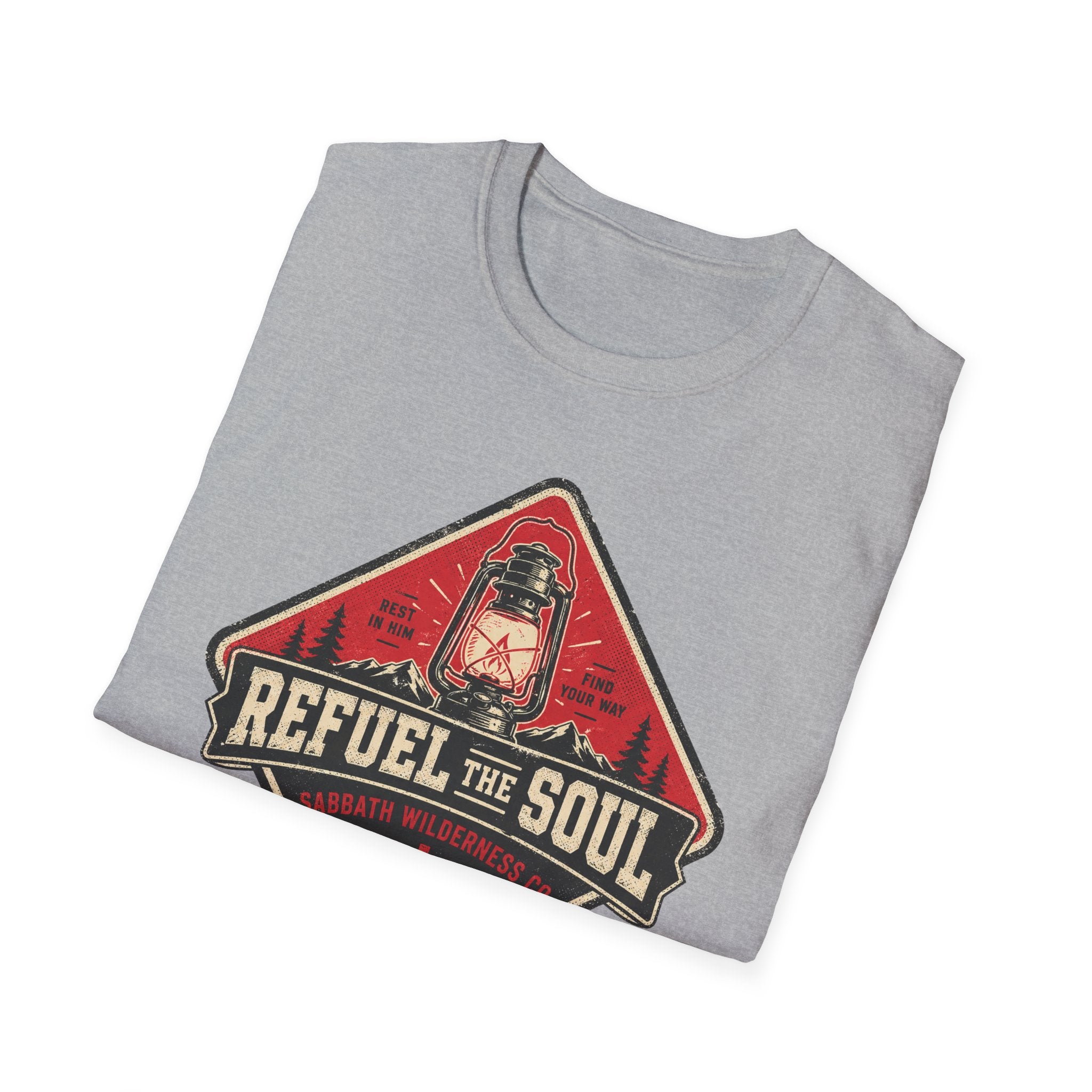 Refuel The Soul Red Background T-Shirt