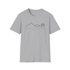 Stay Faithful Stay Wild Line Art Paw Print T-Shirt