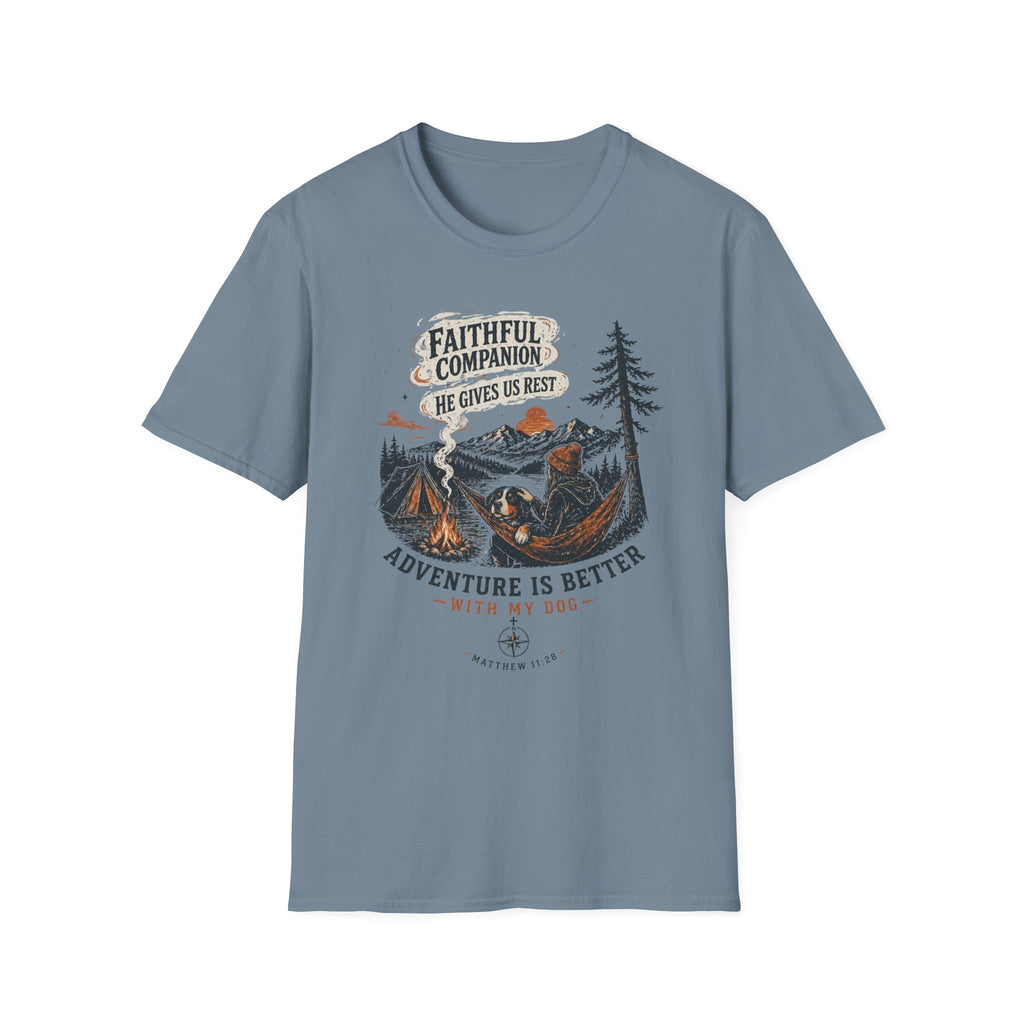 Faithful Companion Dog With Female T-Shirt