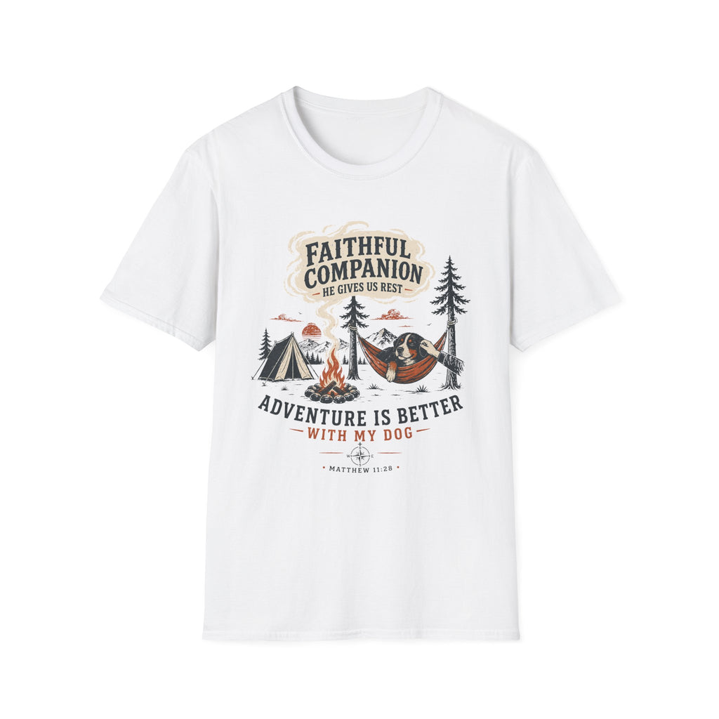Faithful Companion Dog in Hammock T-Shirt
