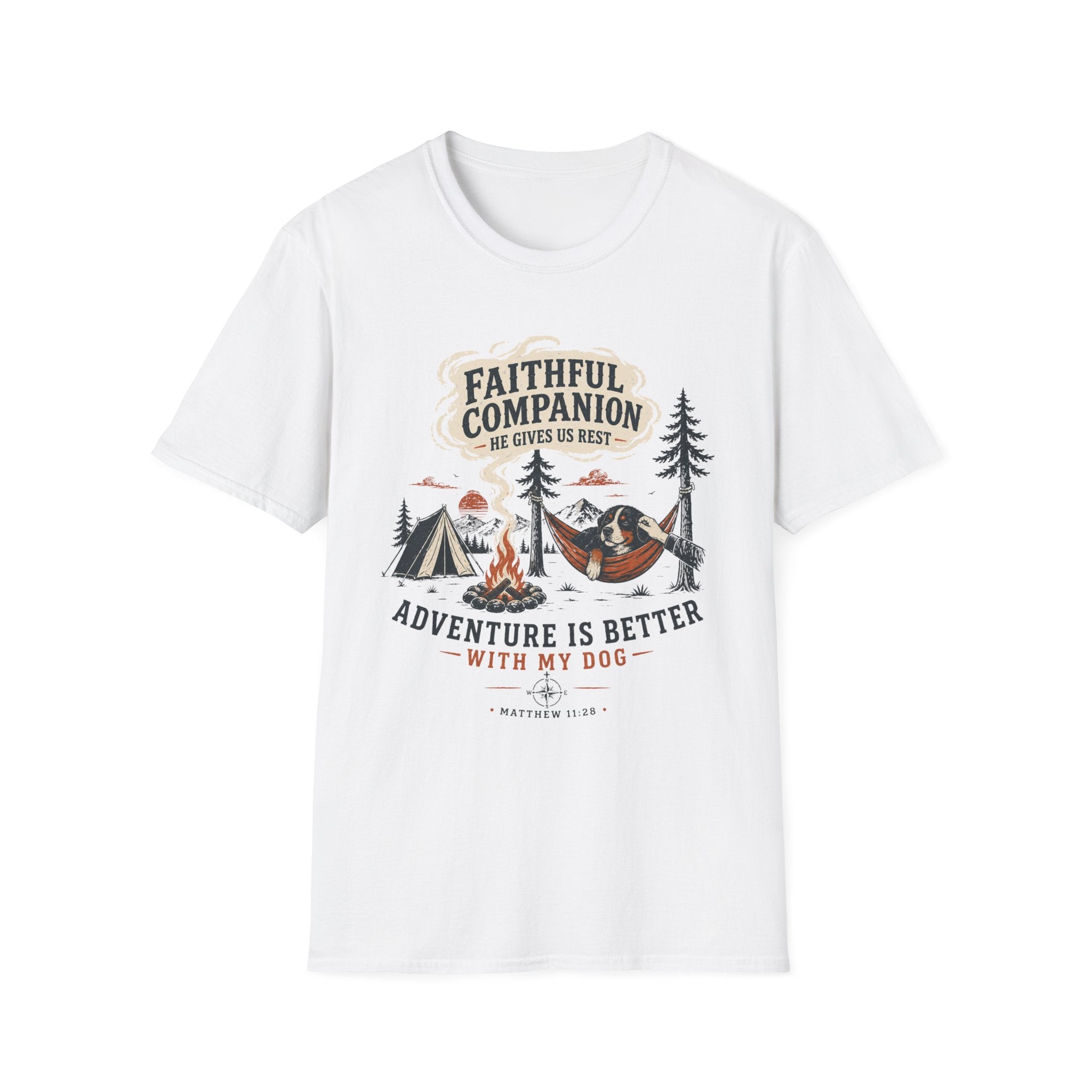 Faithful Companion Dog in Hammock T-Shirt