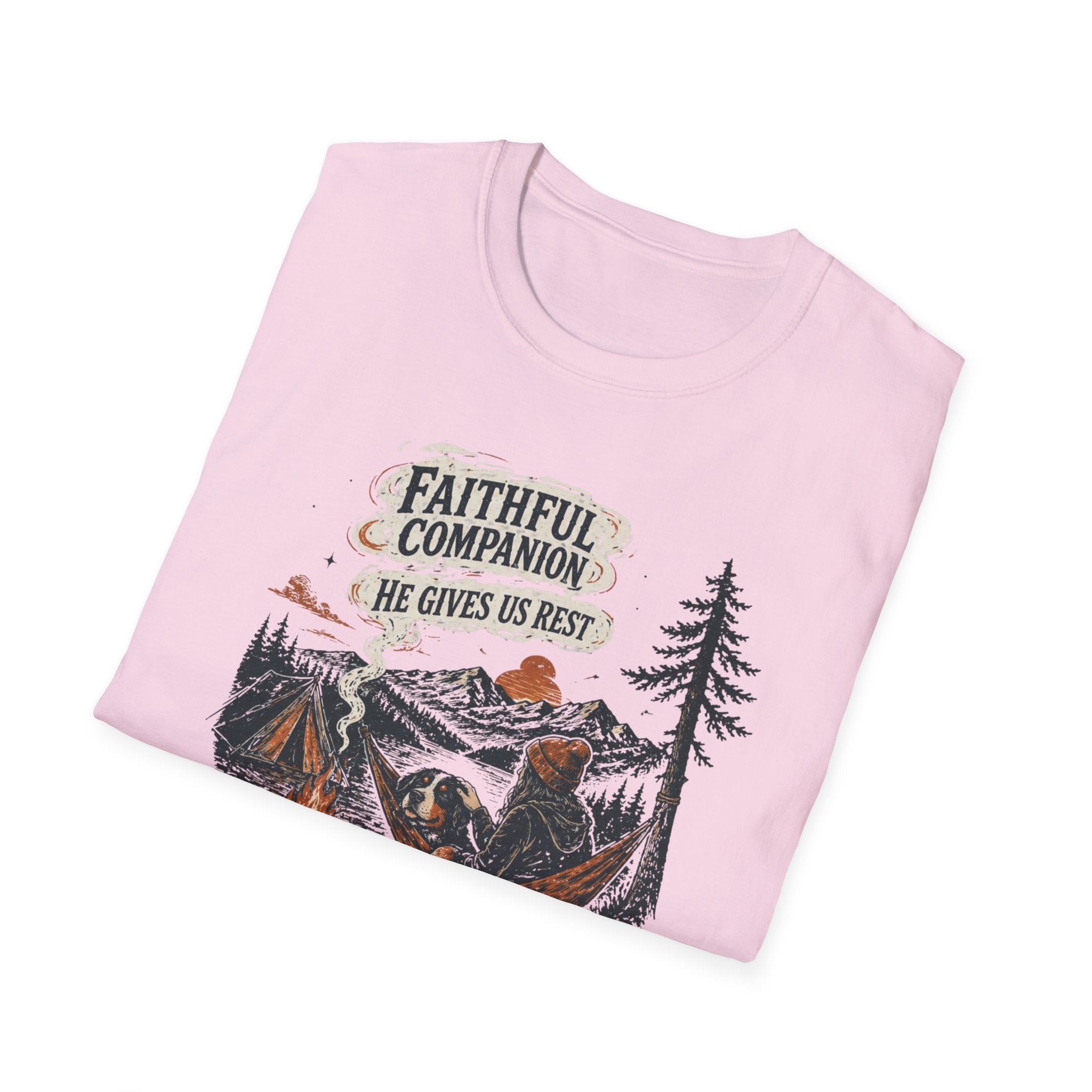 Faithful Companion Dog With Female T-Shirt