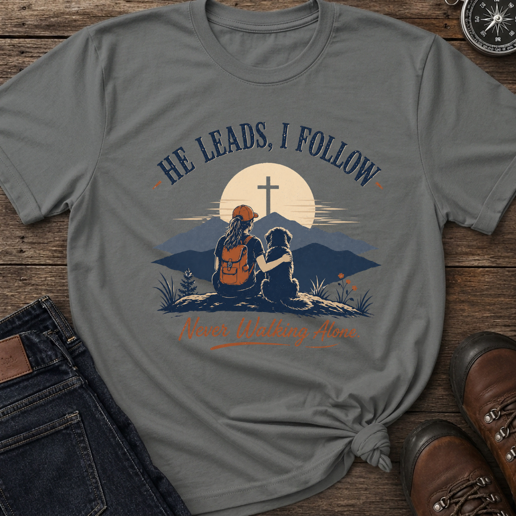 He Leads I Follow T-Shirt