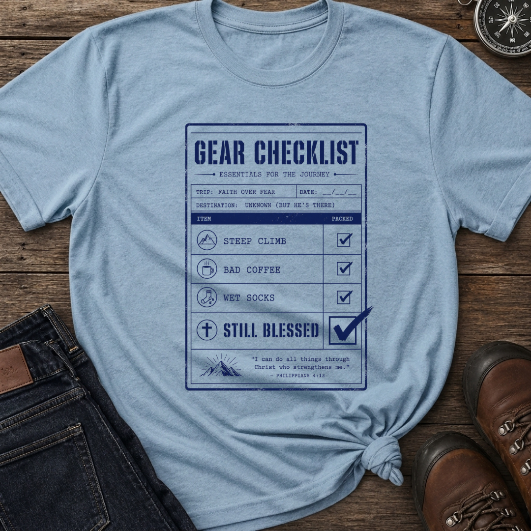 Gear Checklist Blessed T-Shirt