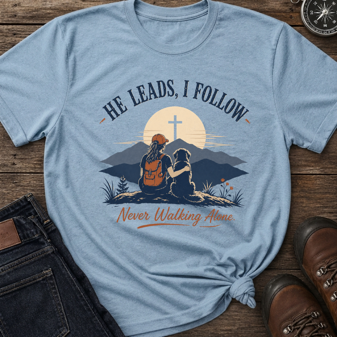 He Leads I Follow T-Shirt