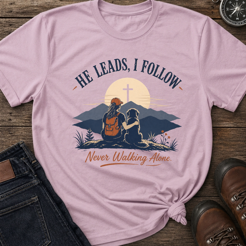 He Leads I Follow T-Shirt