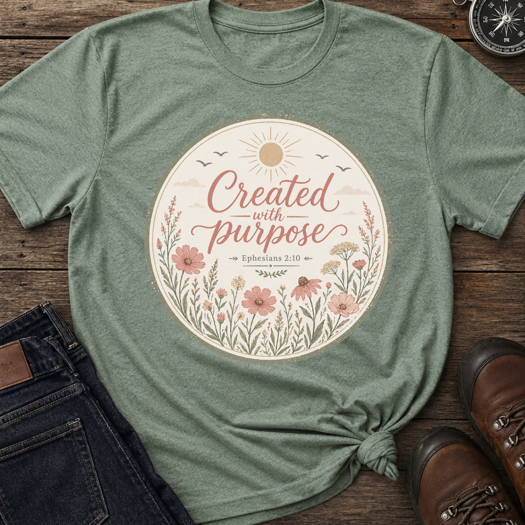 Created Purpose Badge T-Shirt