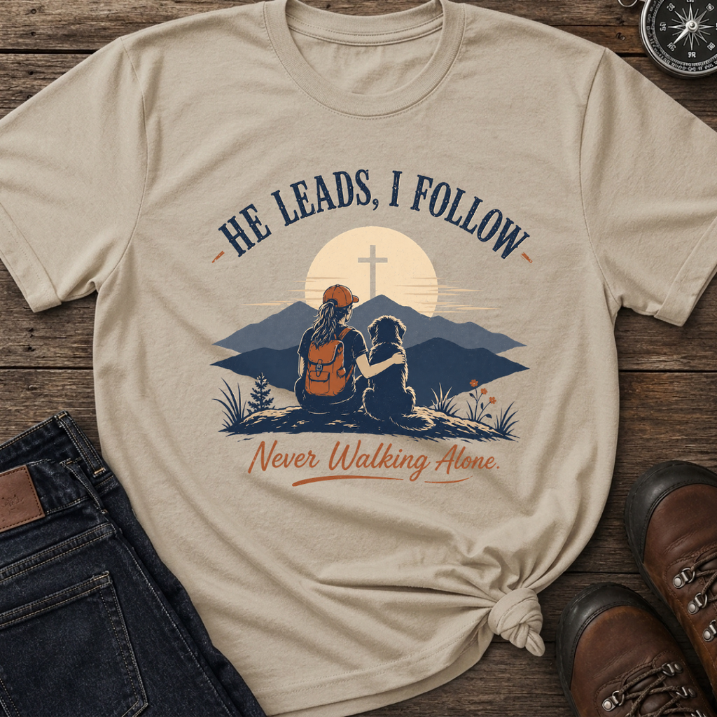 He Leads I Follow T-Shirt