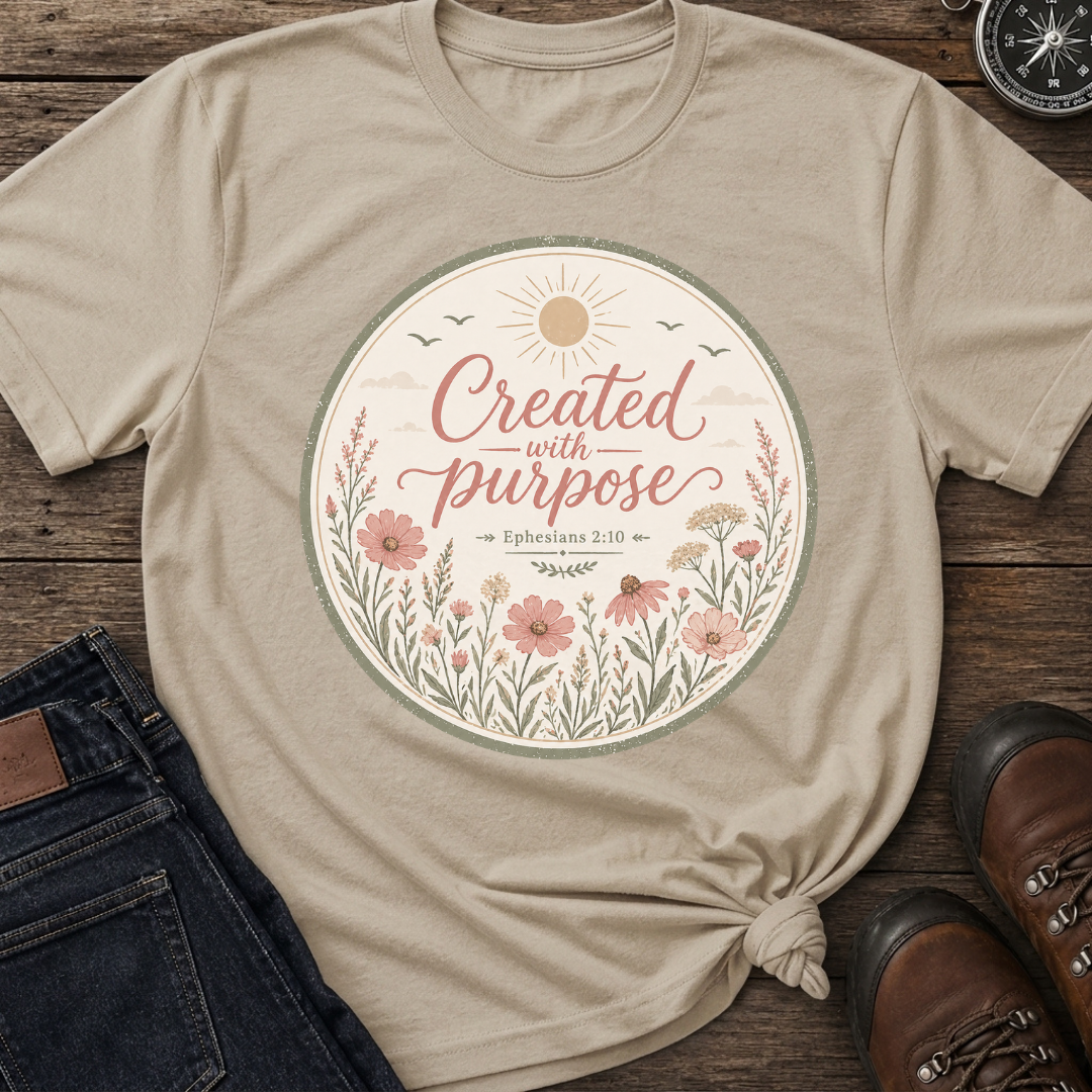 Created Purpose Badge T-Shirt