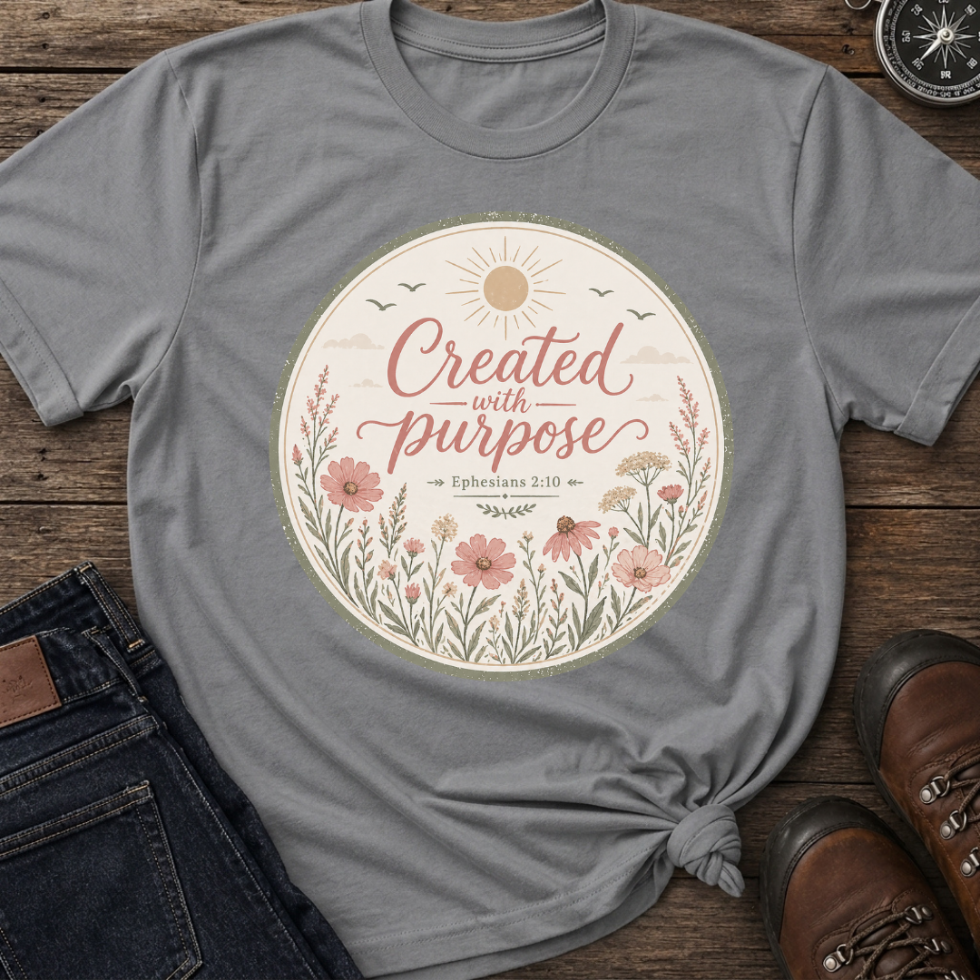 Created Purpose Badge T-Shirt
