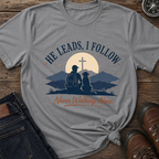 He Leads Dog with Man T-Shirt
