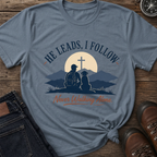 He Leads Dog with Man T-Shirt